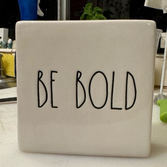 Rae Dunn BE BOLD and BE YOU Desk, Wall or Shelf Decor - Picture 1 of 3